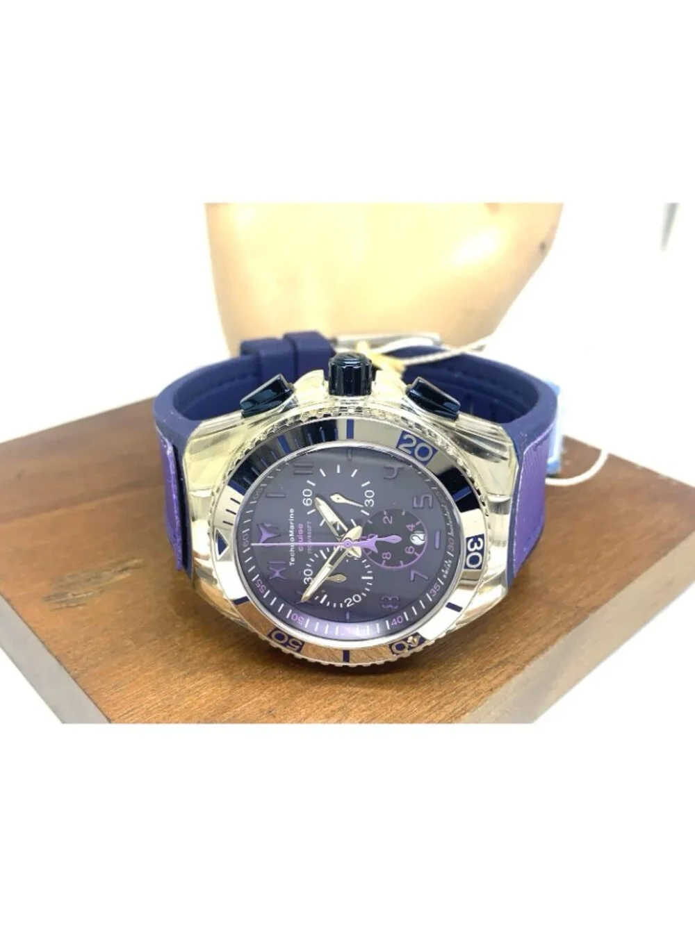 Technomarine Men's Watch TM-115013 Swiss Quartz Chronograph Blue Purple 46mm